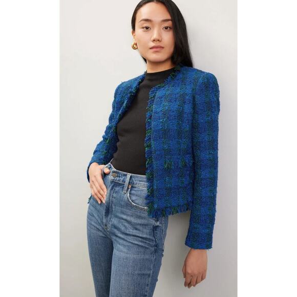 L'agence Blue Tweed Angelina Blazer - Picture 2 of 10